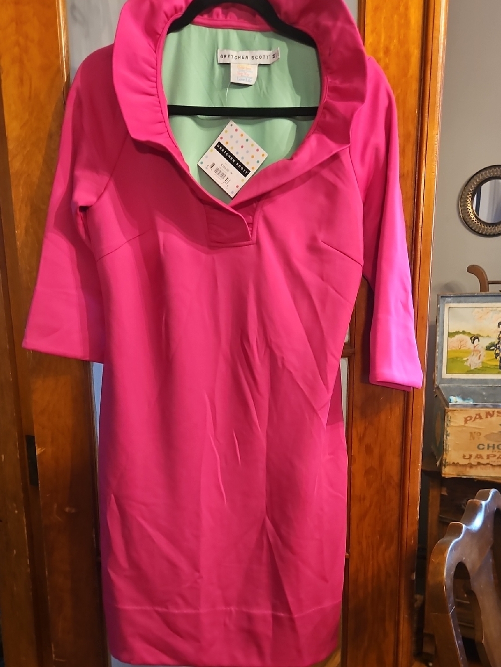 Gretchen Scott Designs Hot Pink Midi Shift Dress
